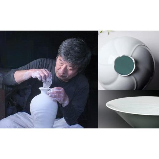 有田焼 青白磁轆轤 花瓶 新品送料込み 箱なし 轆轤 生活雑貨の中古が