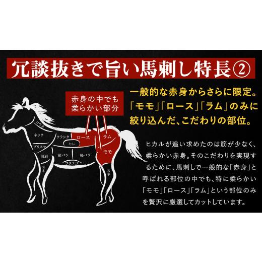 ふるさと納税 馬肉 熊本県 益城町 冗談抜きで旨い馬刺しセット 合計7〜8パック 馬刺し 赤身 馬肉 冷凍 専用たれ付き 熊本県産_6