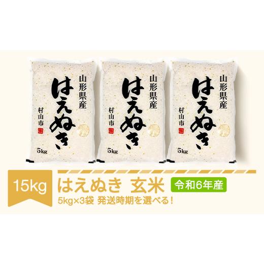 ふるさと納税 米 はえぬき 山形県 村山市 新米 米 15kg 5kg×3