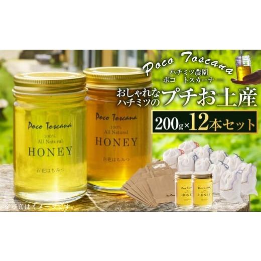ふるさと納税 加工品等 はちみつ 長崎県 長崎市 おしゃれなハチミツのプチお土産 200g瓶×12本セット 合計2.4kg ／ 蜂蜜 はちみつ 非加熱 国産 非常食 長期保…の画像