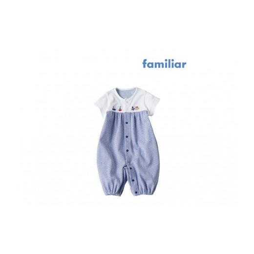 ふるさと納税 服 子ども 三重県 四日市市 ツーウェイオール(春夏) ファミリア 60cm ネイビー familiar (150150) │綿100% 日本製 半袖 通気性 子供服 こど…