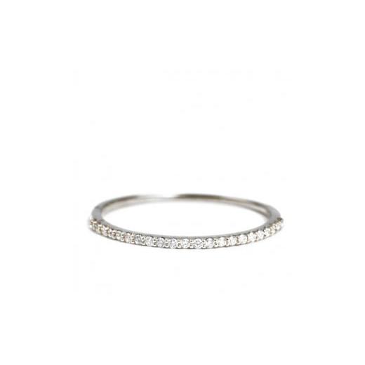 ふるさと納税 アクセサリー リング 山梨県 甲府市 サイズ:8号 [ 甲府ジュエリー ]K10WG ダイヤモンド0.08CT極細リングR4004DI-2 サイズ:8号