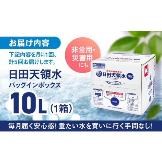 ふるさと納税 水・ミネラルウォーター 2.1L〜 大分県 日田市  全5回定期便 日田天領水 10L×1箱 飲料水 水 みず 備蓄 防災 天然水 天然 ミネラルウォーター み…_7