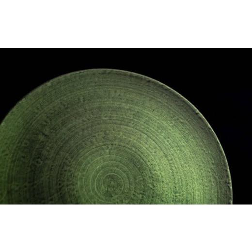 ふるさと納税 食器・グラス 皿 佐賀県 有田町  NYが認めた逸品 有田焼 麟 Lin 25cm 大皿 プレート 1枚 (Green) パールの光が美しい高級感あるプレート 金照堂 …の画像