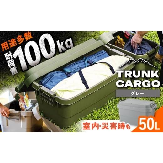 ふるさと納税 アウトドアグッズ チェア・テーブル・レジャーシート 岐阜県 恵那市 グレー トランクカーゴ Mサイズ 1個 / 収納 物置 コンテナ アウトドア 防…