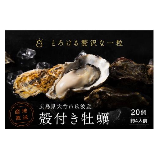 ふるさと納税 牡蠣 生牡蠣 広島県 大竹市  2027年1月8日より送りとどける くばおう 広島県大竹市産 殻付き添い人牡蠣 20個 約4人前｜広島 生 焼き 丸焼き BBQ かき 大…