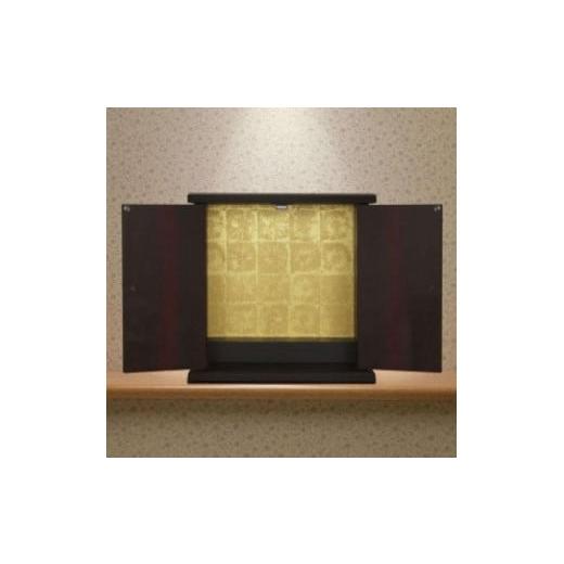 ふるさと納税 雑貨・日用品 和歌山県 和歌山市 タツクラフト 紀州塗り ミニ仏壇 大 黒柿 木目 Tk283の画像