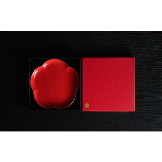 ふるさと納税 食器・グラス 皿 佐賀県 有田町  紅白梅で彩る祝いの席 22cm 香梅プレート L 紅白 2枚セット 金照堂 有田焼 祝いの席 ハレの日 正月 大皿 プレー…の画像