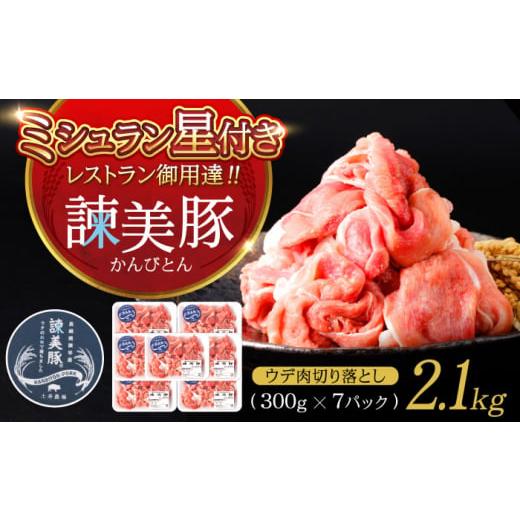 ふるさと納税 豚肉 長崎県 諫早市 諫美豚 ウデ肉 切り落とし 2.1g(300g×7P)/ 豚肉 ぶたにく ウデ うで ウデ肉 うで肉 切り落とし 切り落し 切りおとし 小…