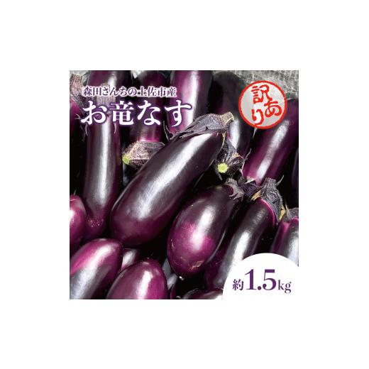 ふるさと納税 野菜類 茄子 高知県 土佐市 森田さんちの土佐市産お竜なす 訳あり 約1.5kg 1.5キロ 16~21本 1本約80g 茄子 ナス なすび 野菜 新鮮 焼き茄子 煮浸…