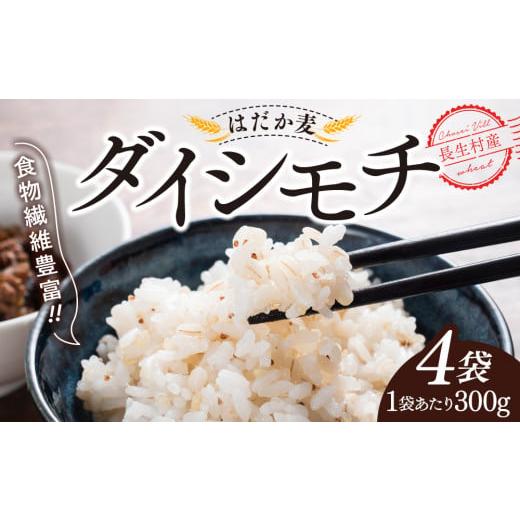 ふるさと納税 雑穀 千葉県 長生村 AB1-009 千葉県長生村産 自然栽培 ダイシモチ麦(六条大麦)300g×4袋 300g×4袋