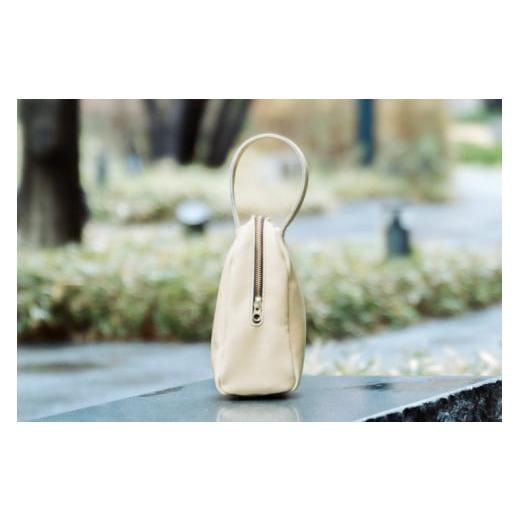 ふるさと納税 カバン 手提げ 奈良県 香芝市 グラブ革 ハンドバッグ クリーム|グラブ グローブ 野球 レザー バッグ 2658 クリーム