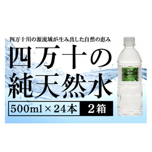 ふるさと納税 水・ミネラルウォーター 500mL〜999mL 高知県 中土佐町 四万十の純天然水 500ml × 24本 2箱セット ミネラルウォーター 天然水 ペットボトル 水 …の画像