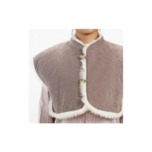 ふるさと納税 服 埼玉県 横瀬町 羊毛で暖かい「メリノン」おやすみベスト 洗濯機で丸洗い可 カラー:ベージュ