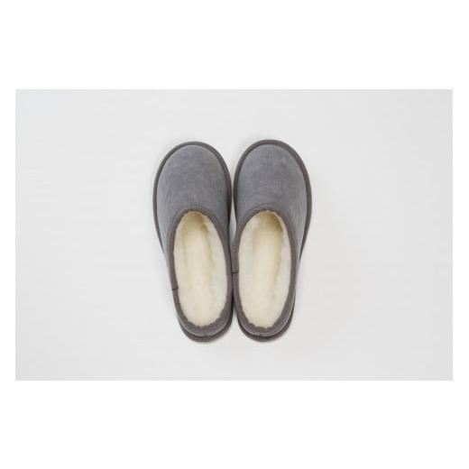 ふるさと納税 ファッション スリッパ 埼玉県 横瀬町 羊毛で暖かい「メリノン」スリッパ(グレー・M) 洗濯機で丸洗い可 サイズ M(22〜23cm) カラー グレー