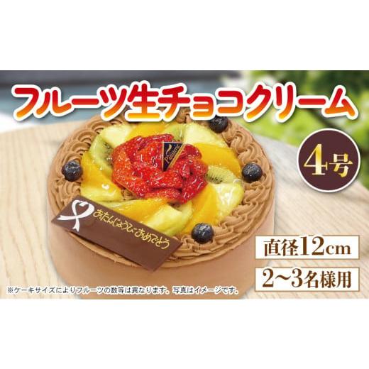 ふるさと納税 ケーキ・カステラ チョコレートケーキ 徳島県 阿波市 チョコクリーム フルーツケーキ 4号 冷凍 洋菓子 焼菓子 デザート スイーツ チョコレート …