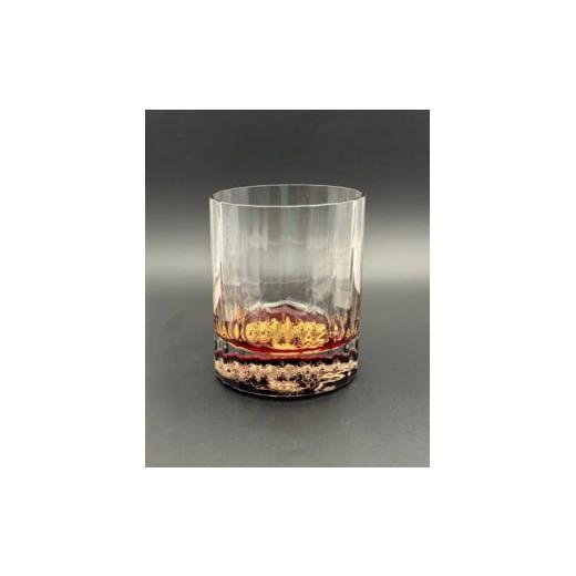 ふるさと納税 陶磁器・漆器・ガラス 和歌山県 海南市 ウィスキーグラス 龍(赤溜) NF8 赤溜