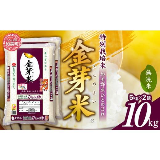 ふるさと納税 無洗米 宮城県 加美町 金芽米 無洗米 10kg ( 5kg × 2袋 ) 令和7年 新米 特別栽培米 ひとめぼれ 宮城県 加美産 宮城県 加美町 カブアンド カロリ…