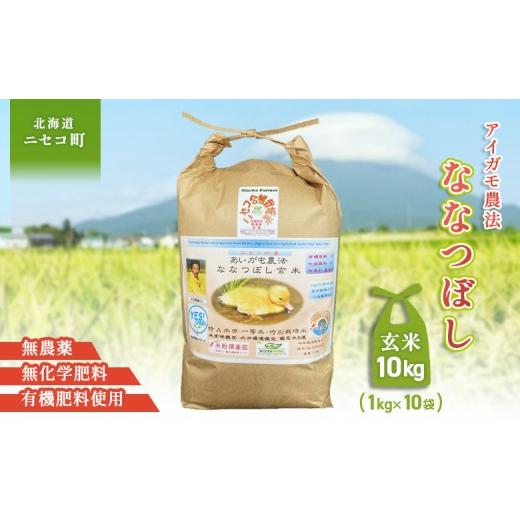 ふるさと納税 玄米 北海道 ニセコ町 《数量限定受付 令和7年産米》合鴨農法ななつぼし 玄米 有機肥料／無農薬・無化学肥料・備蓄用 令和7年度米　10kg(1kg×10…
