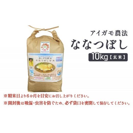 ふるさと納税 玄米 北海道 ニセコ町 《数量限定受付 令和7年産米》合鴨農法ななつぼし 玄米 有機肥料／無農薬・無化学肥料・備蓄用 令和7年度米　10kg(1kg×10…