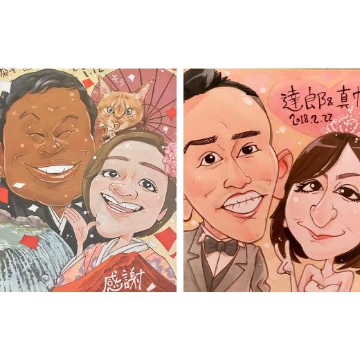 雑貨・日用品 絵画 熊本県 菊池市 特徴をしっかりとらえて似ている 似顔絵 1名分 1個 242×272 色紙サイズ 絵 水彩画 アート インテリア 絵画 【手彫り】 st…