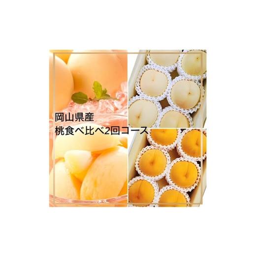 ふるさと納税 もも 岡山県 和気町 Fg-8 令和8年発送・先行予約 岡山県産 桃食べ比べ全2回コース
