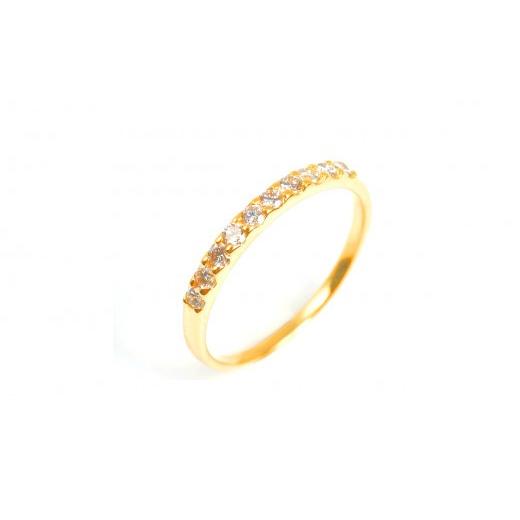 ふるさと納税 アクセサリー リング 山梨県 大月市 ピンキー　エタニティリング　0.18CT　Ｒ3996DI-Y　イエローゴールド サイズ：1号〜9号（0.5号刻み対応可） …の画像