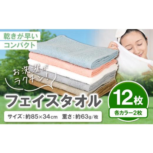 ふるさと納税 タオル・寝具 フェイスタオル 和歌山県 岩出市 お洗濯がラクチン フェイスタオル 12枚セット(各2枚) 株式会社フタバ[30日以内に出荷予定(土日祝…