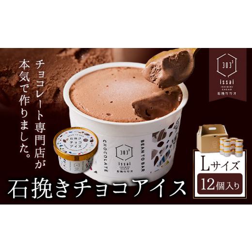 ふるさと納税 菓子 アイス 岡山県 矢掛町 石挽きチョコアイス Lサイズ 12個 石挽きカカオissai 岡山県矢掛町 チョコレート スイーツ デザート アイス[30日以…
