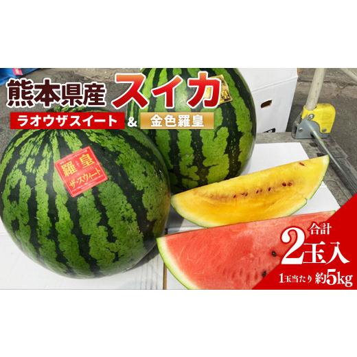 熊本県産 羅王ザスイート スイカ 2玉セット