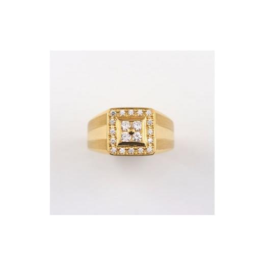 ふるさと納税 アクセサリー リング 山梨県 甲府市 [ 甲府ジュエリー ] サイズ:21号 K18 ダイヤ メンズ リング 24527 サイズ:21号