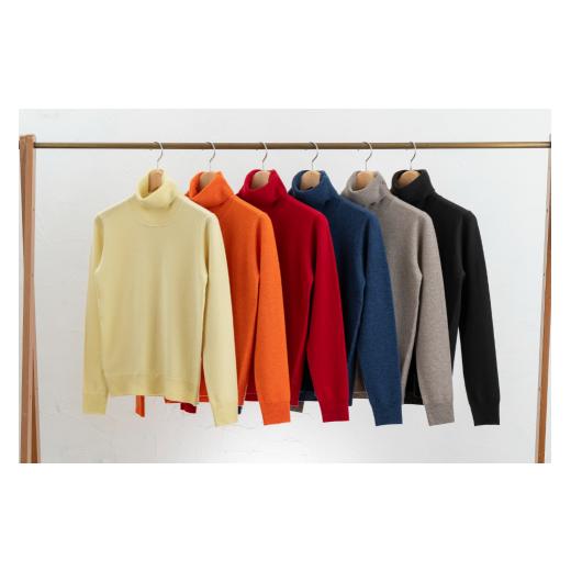 ふるさと納税 服 女 宮城県 加美町 タートル ネックプルオーバー 度詰(コルク)女性用サイズ:LL(42) 白田のカシミヤ コルク LL(42) サイズ