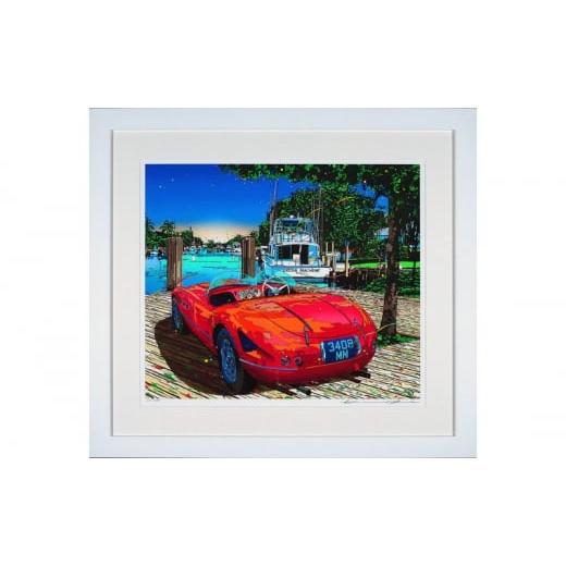 ふるさと納税 雑貨・日用品 絵画 神奈川県 逗子市 版画 鈴木英人版画 「恋するマイアミ 2」 フレーム付き 絵画 アート 絵 芸術 インテリア サイン入り アメリ…_2