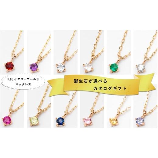 ふるさと納税 ネックレス 滋賀県 大津市 カタログギフト ふるさと納税限定|10金 誕生石ネックレス / カタログK10-05 AM299 / 金 ゴールド ジュエリー アク…