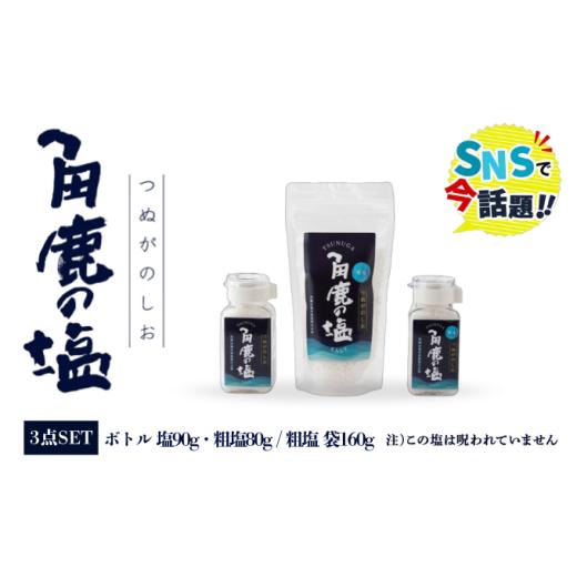 ふるさと納税 塩・だし 海塩 福井県 敦賀市 角鹿の塩 ギフト3点セット(塩×1・粗塩×2) 敦賀 塩 しお 粗塩 天然塩 天日塩 釜炊き 調味料 ミネラル お中元 お…