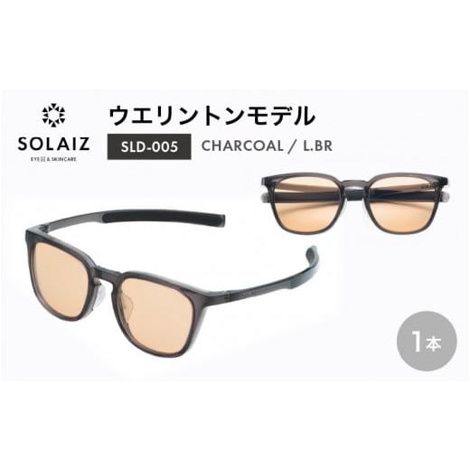 ふるさと納税 雑貨・日用品 福井県 坂井市 アイケア 目元のスキンケアができるアイウェア『SOLAIZ』シャープなウエリントンモデル SLD-005 CHARCOAL/L.BRレン…