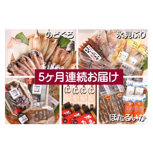 ふるさと納税 干物 富山県 氷見市 5ヶ月連続お届け 氷見堀与 一夜干・昆布〆刺身・山海の幸詰合 氷見鰤・蛍いか・のどぐろ入り 5ヶ月連続お届け