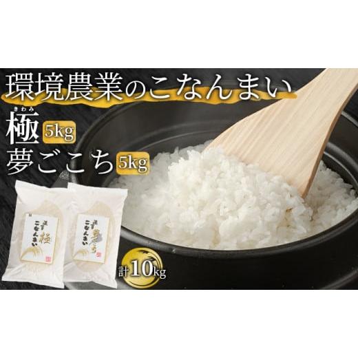 ふるさと納税 米 滋賀県 湖南市 環境農業のこなんまい 極5kg・夢ごこち5kg(計10kg)  