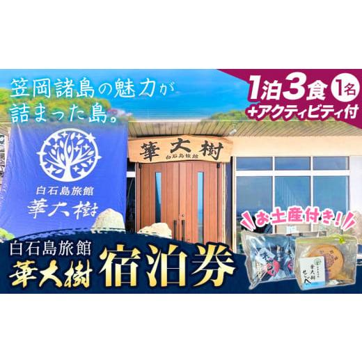 ふるさと納税 宿泊券 旅館・民宿 岡山県 笠岡市 白石島旅館 華大樹 宿泊券 1泊3食付 +アクティビティ (1名) 華大樹[30日以内に出荷予定(土日祝除く)]岡山県…