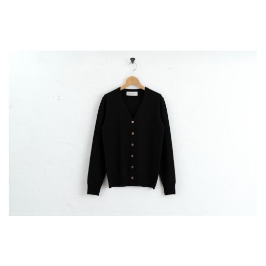 ふるさと納税 服 女 宮城県 加美町 Vネック カーディガン 度詰(コゲチャ)女性用サイズ:S(36) 白田のカシミヤ コゲチャ S(36) サイズ