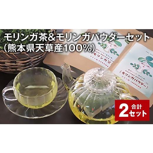 ふるさと納税 お茶類 熊本県 上天草市 モリンガ茶＆モリンガパウダーセット（熊本県天草産100%） 計2セット ティーバッグ パウダー お茶 茶葉_1