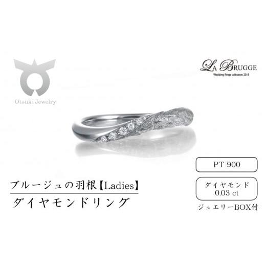 ふるさと納税 アクセサリー リング 山梨県 大月市 サイズ:10号 ブルージュの羽根ダイヤモンドリング レディース サイズ:10号