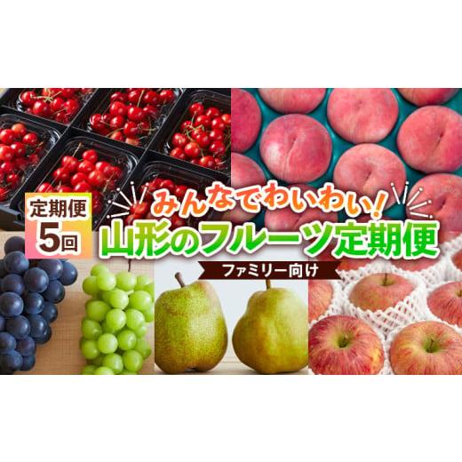 ふるさと納税 果物類 さくらんぼ 山形県 山形市 定期便5回 ファミリー向け みんなでわいわい 山形のフルーツ定期便 令和8年産先行予約 FS25-657 くだもの 果…