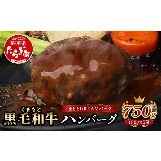 ふるさと納税 牛肉 ハンバーグ 熊本県 多良木町 年内お届け くまもと黒毛和牛 DREAMバーグ 150g×5パック 計750g 牛肉 100% 国産 ハンバーグ 熊本 ブランド…