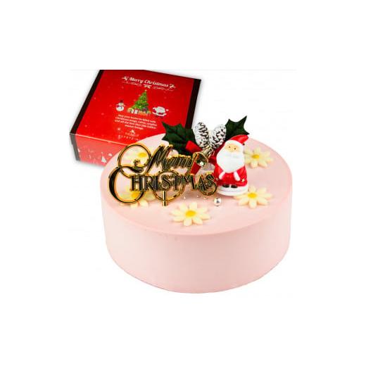 ふるさと納税 ケーキ・カステラ 愛媛県 松山市 着日指定可 クリスマスケーキ センイルケーキ 4号 直径13.5cm 2人〜4人分 285g クリスマス飾り付 パステルピン…