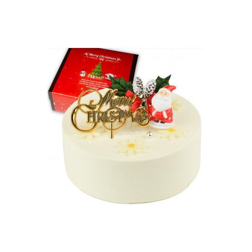 ふるさと納税 ケーキ・カステラ 愛媛県 松山市 着日指定可 クリスマスケーキ センイルケーキ 4号 直径13.5cm 2人〜4人分 285g クリスマス飾り付 ホワイトカラ…