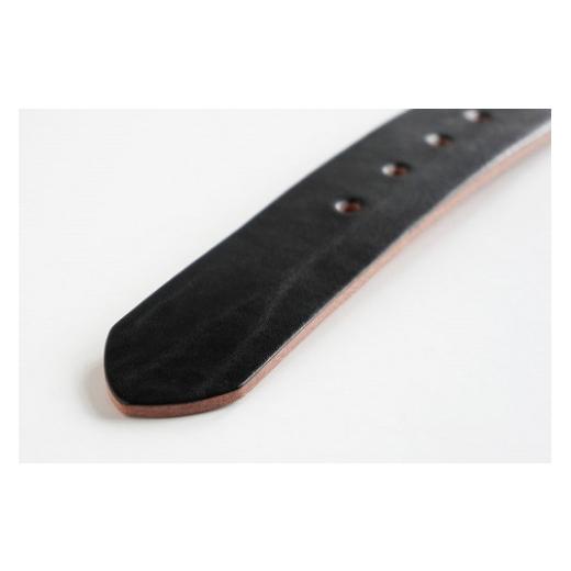 ふるさと納税 ファッション 岡山県 真庭市 E STREET LEATHER ベンズクラシック 4cm幅 茶芯革 極厚レザーベルト ブラック（40インチ101.5cm） star005-6-01 40…の画像