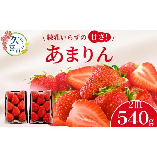ふるさと納税 いちご 埼玉県 久喜市 いちご あまりん 270g × 2パック 4月以降発送 合計 540g | いちご イチゴ 苺 あまりん ストロベリー ベリー 果物 くだも…