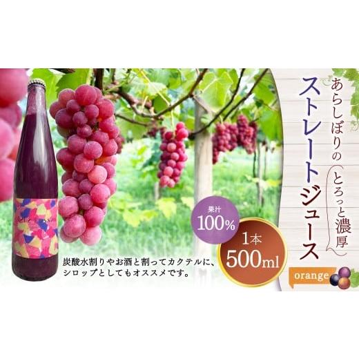 ふるさと納税 果汁飲料 ぶどう 大分県 竹田市 [orange]あらしぼりのとろっと濃厚、ストレートジュース 果汁100% 1本(500ml) orange