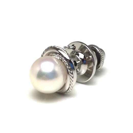 ふるさと納税 家具・装飾品 三重県 志摩市 真珠 アクセサリー 8.0〜8.5ミリ シルバー タイタック パール アコヤ真珠 伊勢 志摩 伊勢志摩 冠婚葬祭 慶事 弔事 …